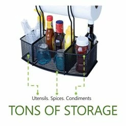 Best Pirce 🥰 Superior Trading Co. Steel Caddy For Organizing Paper Towels, Condiments, Tools For Grill, BBQ, Picnics, Household Cleaning, Garage, Cars Caddy, Black, L 🎁