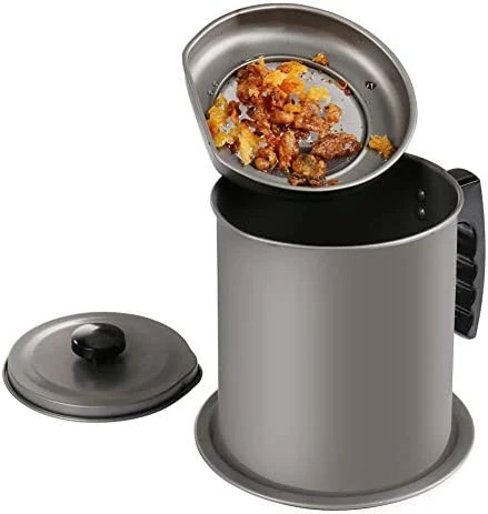 Deals π Bacon Grease Container With Strainer, Ourokhome 1.3L / 5.2 Cup Kitchen Used Cooking Oil Storage Can Grease Keeper With Fine Mesh Filter And Lid For Fat, Hot Frying Oil (Black) π₯° - Image 10