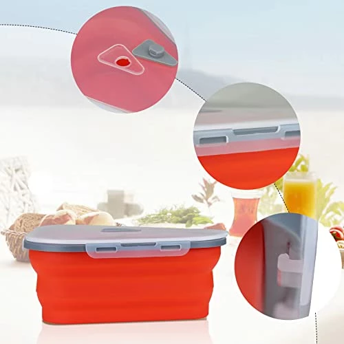 Outlet π ICNESS Pizza Storage Container Expandable,Pizza Container With 5 Microwavable Serving Trays,Adjustable Pizza Slice Container,Reusable Pizza Storage To Organize Save Space ,Microwave Safe β€οΈ - Image 5