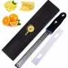 Wholesale 💯 Integrity Chef PRO Citrus Zester And Cheese Grater - Premium Non-Slip Grip Handle, Dishwasher Safe Lemon Zester - Parmesan, Garlic, Nutmeg, Chocolate, Ginger Grater - Stainless Steel Grater (13.2") 👏