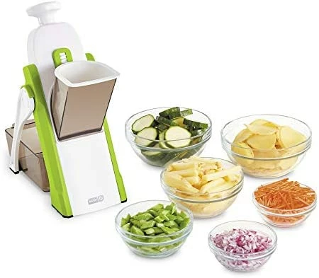 Coupon 🥰 DASH Safe Slice® Mandoline Slicer, Julienne + Dicer For Vegetables, Meal Prep & More With 30+ Presets & Thickness Adjuster - Aqua 🥰 - Image 9