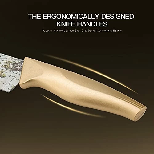 Top 10 βοΈ Karcu Knife Set, 5-piece Kitchen Knife Set Nonstick π§₯ Coated With 5 Knife Sheath Covers π - Image 2