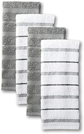 Top 10 π KitchenAid Albany Kitchen Towel 4-Pack Set, Charcoal Grey/White, 16"x26" π - Image 15