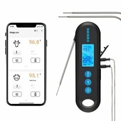 Deals ✨ INKBIRD Hybrid Thermometer Between A Remote Bluetooth BBQ Meat Thermometer With 2 Probes And An Instant-Read Thermometer,Rechargeable Grill Thermometer With Temperature Alarms And Graph, Calibratio ❤️