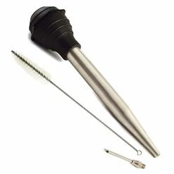 Budget 🌟 Norpro Deluxe Stainless Steel Baster With Injector And Cleaning Brush 🎁