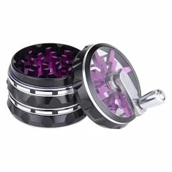 Best Sale 😉 TIRIRS 2.5" Hand Crank Aluminium Grinder With Clear Top, Black And Purple, Best Gift E-rose Gold 😉