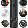 Cheap 🌟 COKUNST Electric Pepper And Salt Grinder Set, Battery Powered Adjustable 5 Levels Of Coarseness Black Pepper Grinder Mill With Stand, Automatic Grinding With LED Light For BBQ Resturant Kitchen 🔔