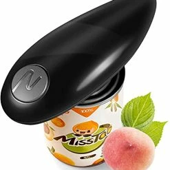 Brand new 🛒 FlyBanboo Electric Can Opener, Open Your Cans With A Simple Push Of Button, Automatic Can Opener Smooth Edge, Electric Can Openers For Kitchen Arthritis And Seniors, Best Kitchen Gadget For Almost Size Can Can Opener Black 🎁