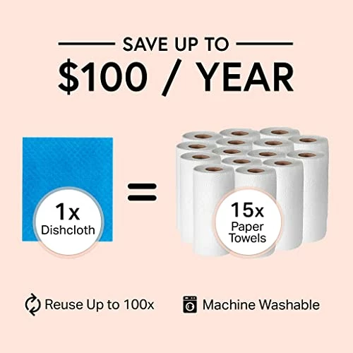 Best Pirce π― Swedish Wholesale Swedish Dish Cloths - 10 Pack Reusable, Absorbent Hand Towels For Kitchen, Counters & Washing Dishes - Cellulose Sponge Cloth - Eco Friendly Gifts - Assorted White π - Image 2