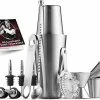 Buy 🤩 FineDine 14-Piece Cocktail Shaker Set Bartender Kit - Boston Shaker W/ Strainer, Bar Jigger, Bar Spoon & More - Full Stainless Steel Cocktail Set W/ Bar Tools - Drink Mixer Bar Set - Bar Accessories 👍
