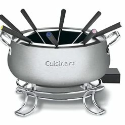 Best Pirce 🧨 Cuisinart CFO-3SS 3-Quart Electric Fondue Pot 1000-Watt Electric Fondue Set Is Suitable For Chocolate, Cheese, Broth And Or Oil, Stainless Steel 😀
