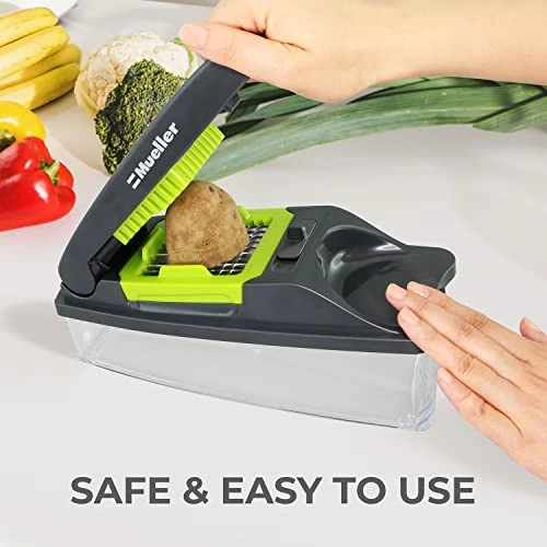 Promo β Mueller Austria Mueller Vegetable Chopper - Heavy Duty Vegetable Slicer - Onion Chopper With Container - Food Chopper Slicer Dicer Cutter - 4 Blad π― - Image 4