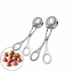 Outlet 🛒 2 PCS None-Stick Meat Ballers, Stainless Steel Meat Baller Tongs, Cake Pop Meatball Maker Ice Tongs, Cookie Dough Scoop For Kitchen. (1.38" And 1.78") 🔔
