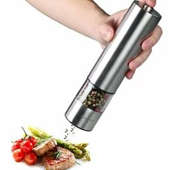 Best deal ❤️ IBunnyShop Electric Salt And Pepper Grinder (Single Mill), Automatic Battery Operated Shaker With Light 👏
