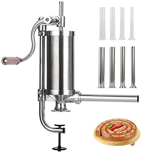Top 10 π MASTER FENG Sausage Stuffer, Stainless Steel Homemade Sausage Maker Vertical Meat Filling Kitchen Machine, Packed 8 Stuffing Tubes (2.5LBS/1.5L) π - Image 7