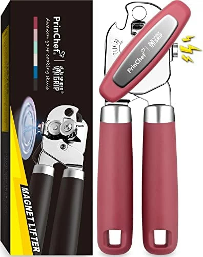 Best reviews of π₯° PrinChef Can Opener Manual, Can Opener With Magnet, No-Trouble-Lid-Lift | Handheld Can Opener Smooth Edge With Sharp Blade | Can Openers With Large Effort-Saving Handles, Easy Grip & Heavy Duty, Black β - Image 9