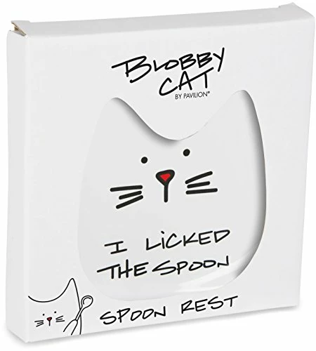 Coupon π€© Pavilion Gift Company Blobby Cat, Cat Spoon Rest"I Licked The Spoon", 5", White β - Image 3