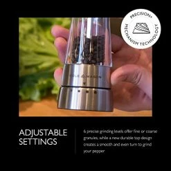 Hot Sale 🥰 COLE & MASON Derwent Pepper Grinder - Stainless Steel Mill Includes Gourmet Precision Mechanism And Premium Peppercor ⭐