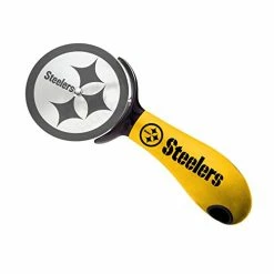 Hot Sale 🧨 The Sports Vault Sportsvault NFL Pittsburgh Steelers Pizza Cutter , 7.9" X 3.1" ✔️
