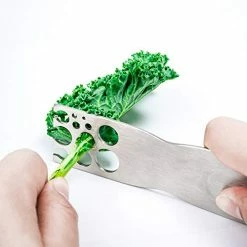 Cheapest 😍 Stainless Steel Herb Stripper With Cleaning Brush/Kitchen Kale Stripping Tool/Leaf Remover (Herb Stripper With Brush) 🎁