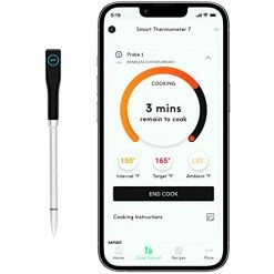 Promo 🎉 Chef IQ Smart Wireless Meat Thermometer, Unlimited Range, Bluetooth & WiFi Enabled, Digital Cooking Thermometer With Ultra-Thin Probe For Remote Monitoring Of BBQ, Oven, Smoker, Air Fryer, Stove ❤️