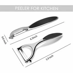 Buy ✔️ TACGEA Vegetable Peeler For Kitchen, Potato Peelers For Fruit Straight Blade, Durable Non-Slip Handle, Set Of 2 ❤️