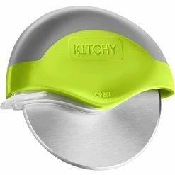 Best deal ⭐ Kitchy Pizza Cutter Wheel - No Effort Pizza Slicer With Protective Blade Guard And Ergonomic Handle - Super Sharp And Dishwasher Safe (Green) ❤️