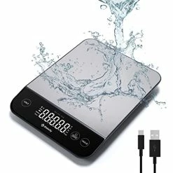Best Sale 🔔 Etekcity Luminary 22lb Food Kitchen Digital Scale For Weight Loss, IPX6 Waterproof, Rechargeable, Ounces And Grams For Cooking Baking, 0.05oz/1g Precise Graduation, 304 Stainless Steel 🧨
