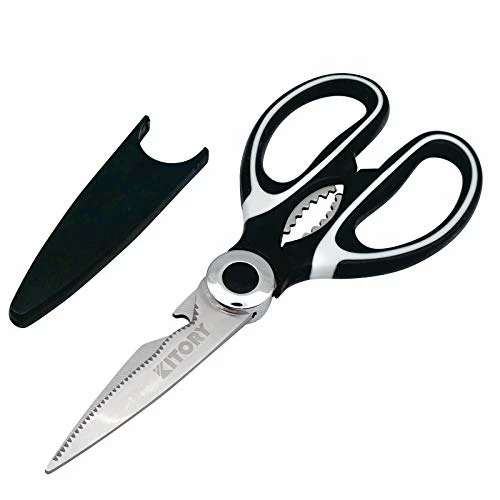 Flash Sale π Kitory Kitchen Shears - Ultra Sharp Premium Scissors With Sheath - Heavy Duty Poultry Shears-Nut Cracker-Bottle Opener- Multi Purpose Scissors Shears01+02 βοΈ