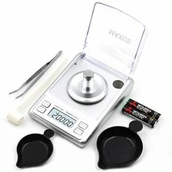 Flash Sale π MAXUS Dante Digital Milligram Scale 50g/0.001g, Includes A 20g Calibration Weight, A Scoop, A Powder Pan And Tweezers, In Silver π