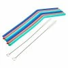 Brand new 👍 AmazonCommercial Silicone Straws And Cleaning Brushes - Set Of (6) Straws And (2) Cleaning Brushes 😀