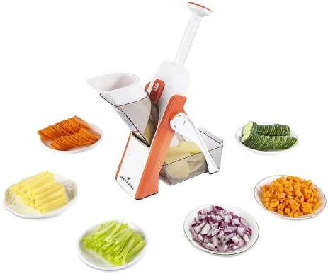 Promo βοΈ ONCE FOR ALL Mandoline Vegetable Slicer Adjustable Thickness Potato Onion Chopper Safe Upright Dicer (Gray) π - Image 9