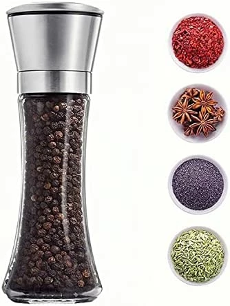 Budget β€οΈ Hexiniu Fillable Stainless Steel Grinder - Aadjustable Black Pepper Grinder, Long Lasting Fresh Keeping Spice Grinder, High Glass Blender That Can Be Used For Pepper, Cumin, Sea Salt, Mung Bean (High) π - Image 8