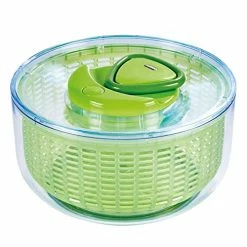 Cheapest 🎁 Zyliss Easy Spin Salad Spinner - Salad Spinner With Pull Cord - Lettuce Colander - Manual Vegetable And Fruit Washer And Dryer - Dishwasher Safe Vegetable Spinner With Brake - Green/White, Large ⭐