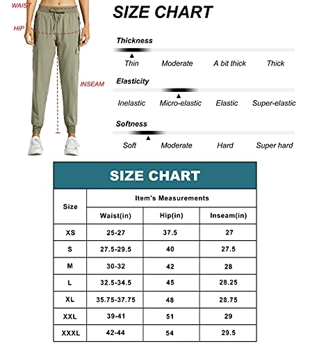 Best Pirce π― Libin π© Women's Cargo Joggers Lightweight Quick Dry Hiking Pants Athletic Workout Lounge Casual Outdoor 01-pants-steel Gray π - Image 3