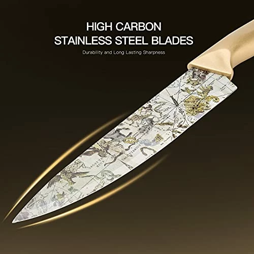 Top 10 βοΈ Karcu Knife Set, 5-piece Kitchen Knife Set Nonstick π§₯ Coated With 5 Knife Sheath Covers π - Image 3