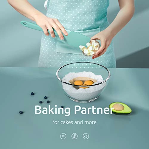 Outlet π U-Taste Silicone Spatula Set With 600 Degrees Fahrenheit Heat Resistant (Teal/Aqua Sky) π - Image 4