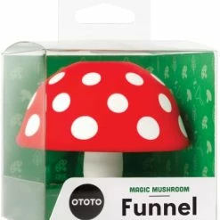 Hot Sale 🛒 OTOTO Magic Mushroom - Foldable Kitchen Funnel - Small Funnel With Wide Mouth For Jars, Canning, & Bottle Liquid Transfer - Silicone, 100% Food Safe, BPA Free, Dishwasher Safe 🔥