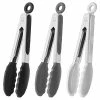 Top 10 🎁 HINMAY Small Silicone Tongs 7-Inch Mini Serving Tongs, Set Of 3 (Black Gray White) ⭐