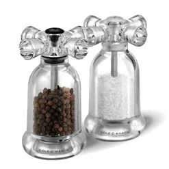 Brand new 🔥 COLE & MASON Tap Salt And Pepper Grinder Set - Acrylic Mills Include Precision Mechanisms And Premium Sea Salt And Peppercor ⌛