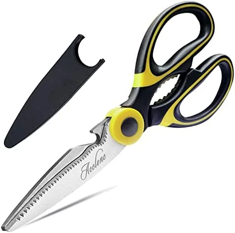 Cheapest ❤️ Kitchen Shears, Acelone Premium Heavy Duty Shears Ultra Sharp Stainless Steel Multi-function Kitchen Scissors For Chicken/Poultry/Fish/Meat/Vegetables/Herbs/BBQ… (Orange Black) 🛒 - Image 7