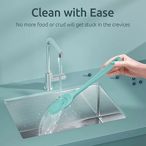 Outlet π U-Taste Silicone Spatula Set With 600 Degrees Fahrenheit Heat Resistant (Teal/Aqua Sky) π - Image 3