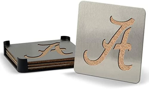 Buy π YouTheFan NCAA Boasters, 4-Piece Stainless Steel Laser-Cut Team Coaster Set π - Image 3