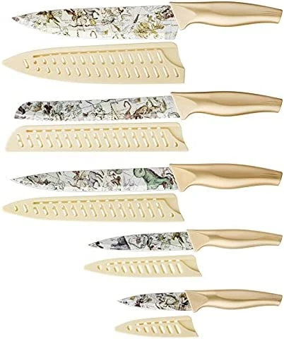 Top 10 βοΈ Karcu Knife Set, 5-piece Kitchen Knife Set Nonstick π§₯ Coated With 5 Knife Sheath Covers π - Image 8