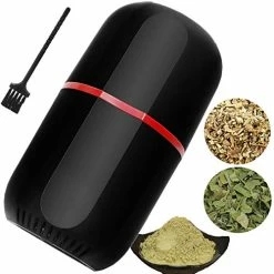 Deals ⌛ Herb Grinder Electric, Turimon Large Herbal/Coffee Grinders / Mill / Crusher For Spice And Herbs With Cleaning Brush - Black - 4.2 Oz Capacity ✨