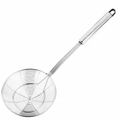 Best Pirce 🎉 Hiware Solid Stainless Steel Spider Strainer Skimmer Ladle For Cooking And Frying, Kitchen Utensils Wire Strainer Pasta Strainer Spoon, 5.4 Inch ✨