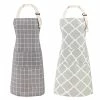 Top 10 ❤️ Tosewever 2 Pieces Cotton Linen Waterproof Bib Kitchen Apron With Pockets - Long Ties Adjustable Neck Strap - Unisex BBQ Cooking Drawing Crafting Aprons For 👩 Women Chef (Grey/Green, 2) 😀