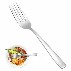 Deals 🧨 MUTNITT 16 Piece Dinner Forks Set,Top Food Grade Extra-Fine Stainless Steel Forks With Squared Handle,Forks Silverware,Metal Forks For Home Kitchen Restaurant Hotel,8 Inches,Mirror Finish & Dishwasher Safe ❤️