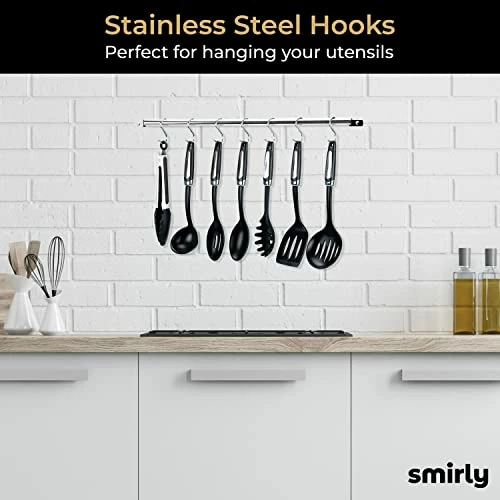 Best deal π€© SMIRLY Black Kitchen Utensils Set With Holder: Kitchen Cooking Utensils Set For Nonstick Cookware - Kitchen Essentials, New Apartment Kitchen Set, Home Kitchen Accessories, Kitchen Tools & Spatula Set π - Image 3