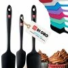 Coupon 🧨 Di Oro Living DI ORO Silicone Spatula Set - Rubber Kitchen Spatulas For Baking, Cooking, & Mixing - 600°F Heat-Resistant & BPA Free Silicone Scraper Spatulas For Nonstick Cookware - Dishwasher Safe (3pc, Black) 👍